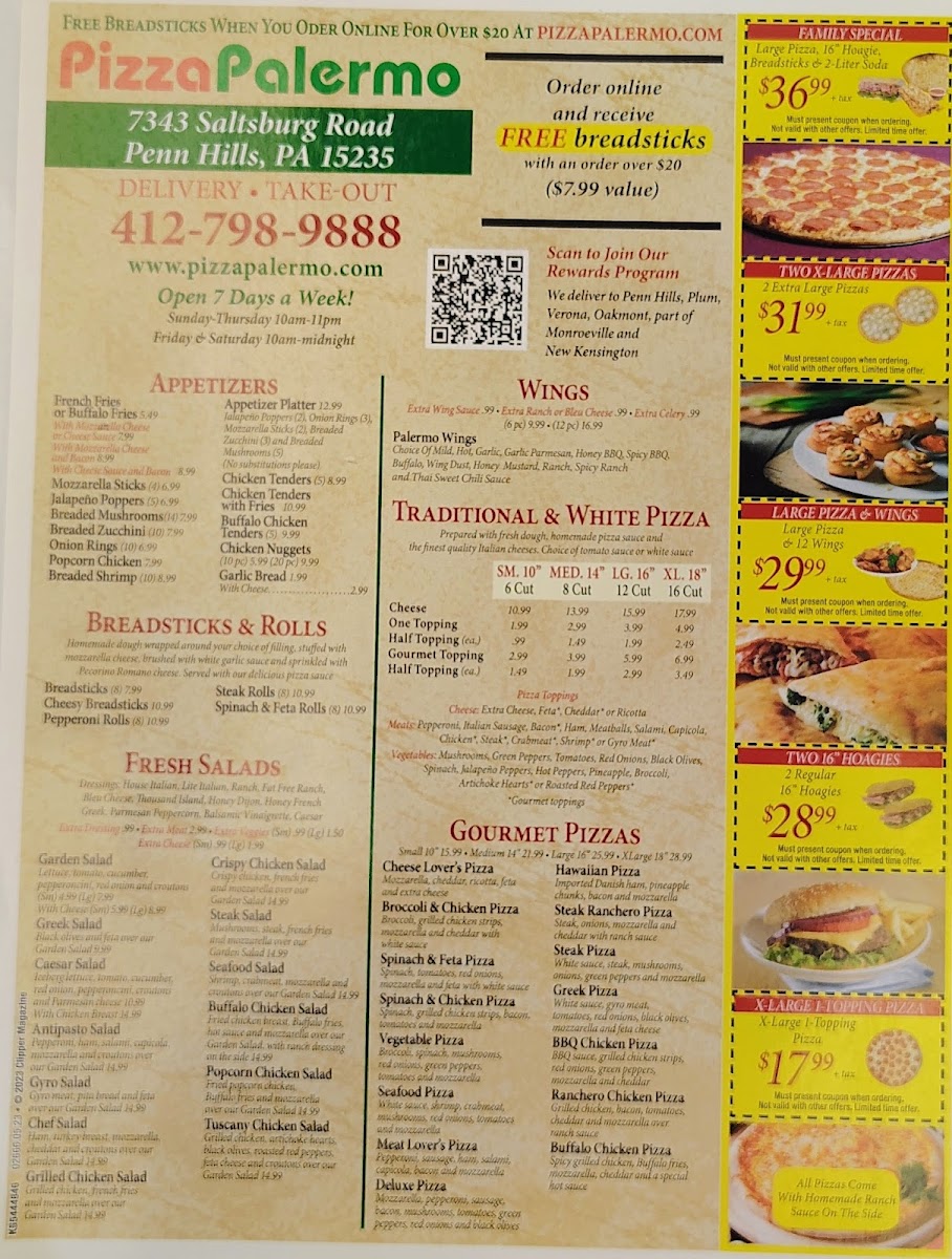 Menu Pizza Palermo (Penn Hills)-8
